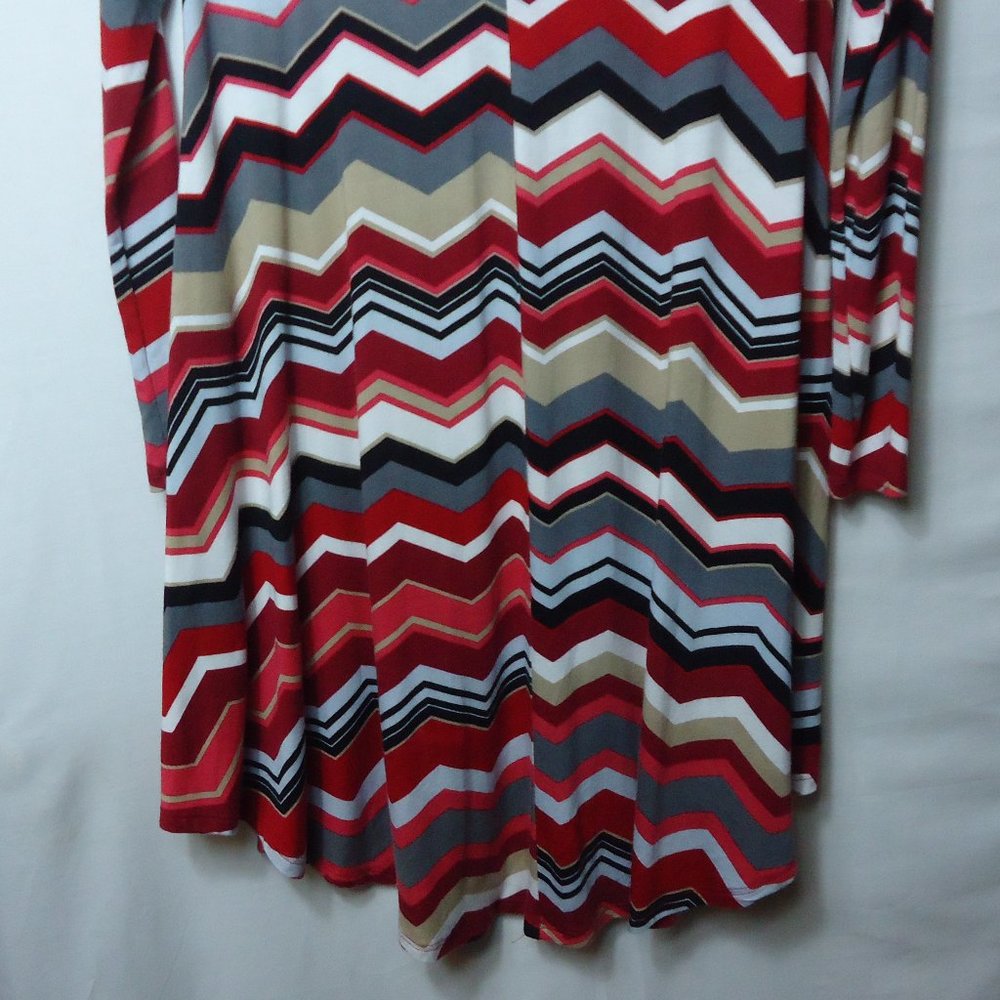 Reborn J Chevron Print Multi Color A Line Dress - image 6